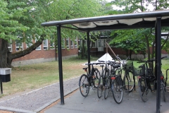 The bike shed at Nobels väg 9 (summer 2018)