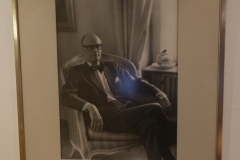 Photo, Professor Carl Gustaf Bernhard, Library Nana Svartz väg 2, level 2, May 2018