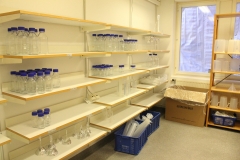 The glass storage room on the 2nd floor