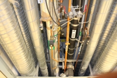 Pipes outside the BSL 3 laboratory