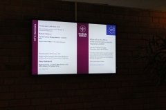 The screen in the reception