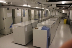 The MTC freezer room on the second floor