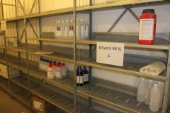 The chemical storage room on the second floor at MTC