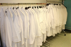 Lab coats on the second floor at MTC